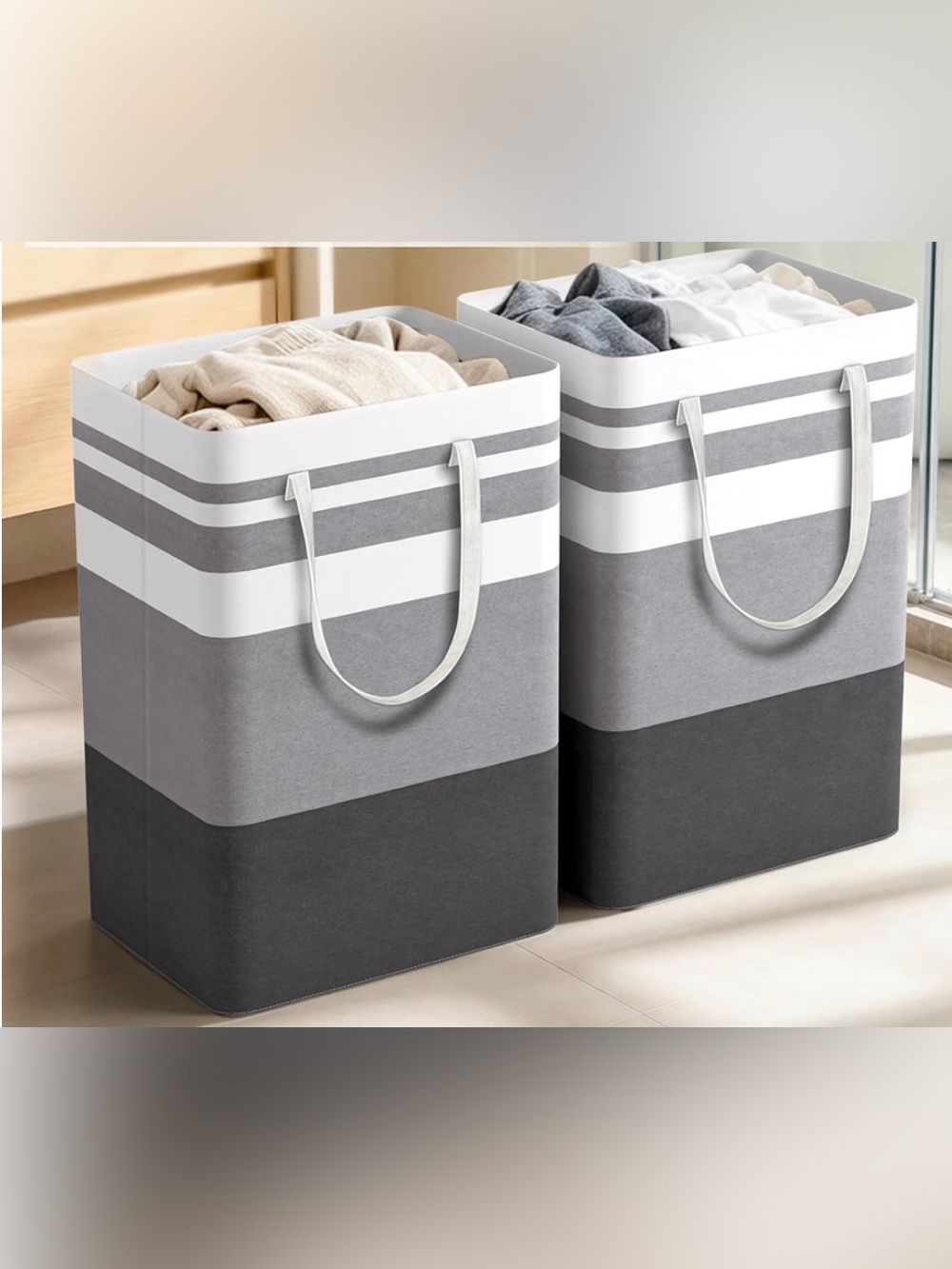 Set of 2, Collapsible Muti-Use Laundry Hampers